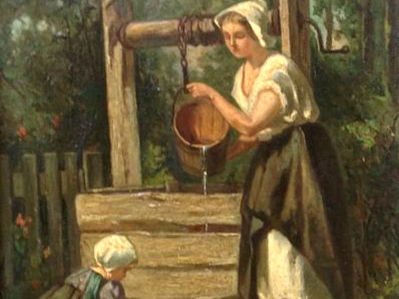 1836-Hendrik Adriaan Christiaan Dekker - Andiamo a prendere l'acqua insieme